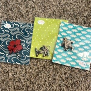 Set of Three Decorative Notebooks with Pins